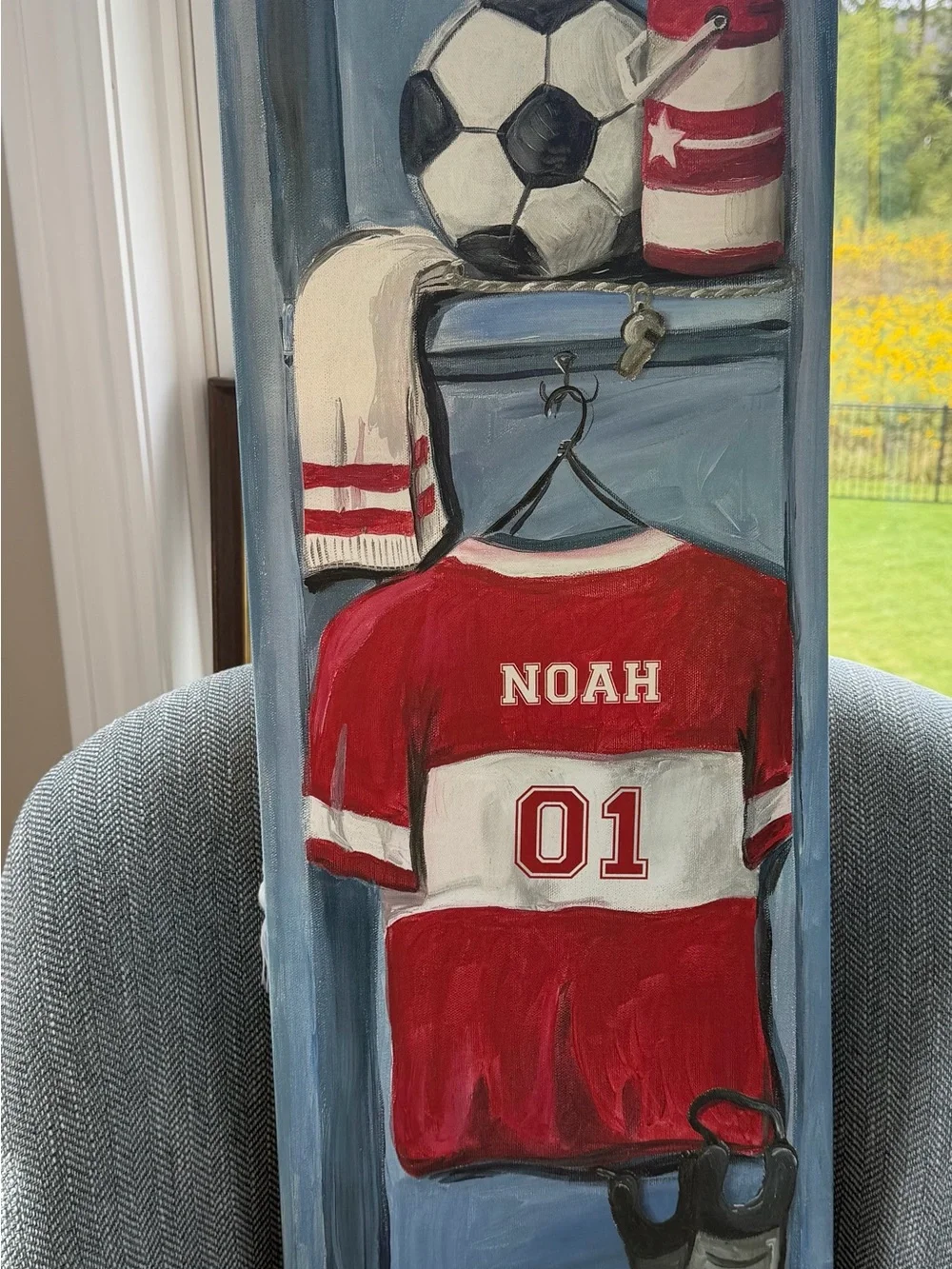 Canvas Wall Art Soccer Locket by Oopsy Daisy Personalized “Noah”